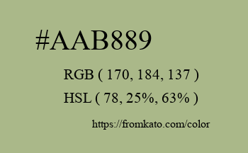 Color: #aab889