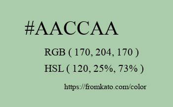 Color: #aaccaa