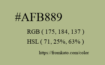 Color: #afb889