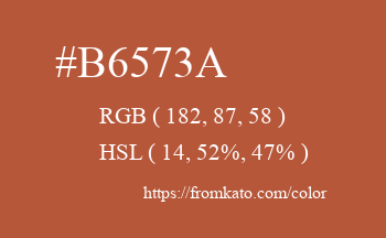 Color: #b6573a