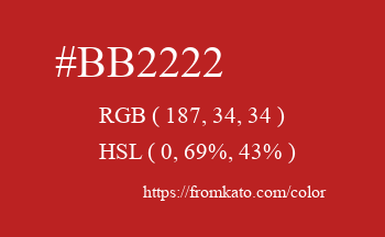 Color: #bb2222
