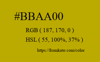 Color: #bbaa00