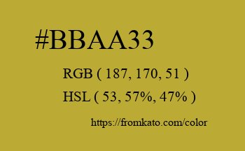 Color: #bbaa33