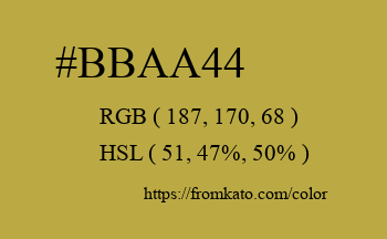 Color: #bbaa44