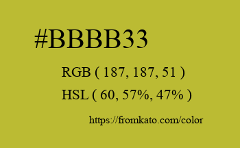 Color: #bbbb33