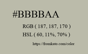 Color: #bbbbaa