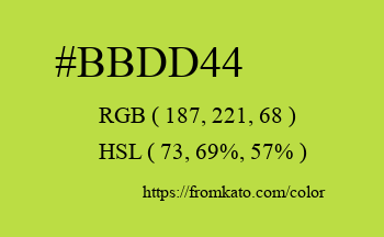 Color: #bbdd44