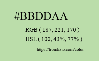 Color: #bbddaa