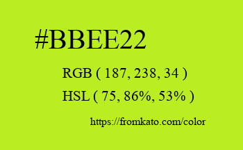 Color: #bbee22