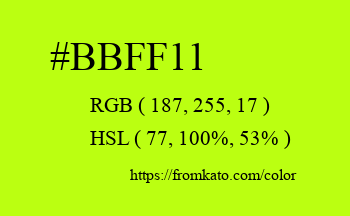 Color: #bbff11