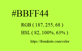 Color: #bbff44