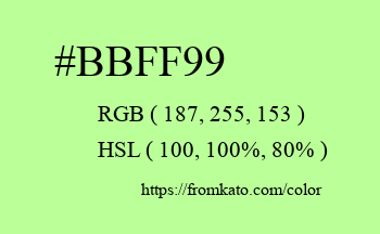 Color: #bbff99