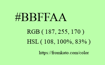 Color: #bbffaa