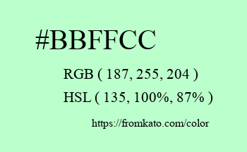 Color: #bbffcc