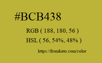 Color: #bcb438