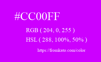 Color: #cc00ff
