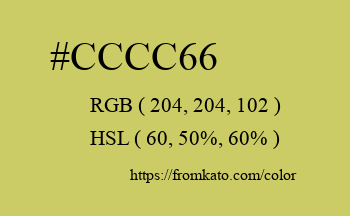 Color: #cccc66