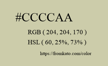 Color: #ccccaa