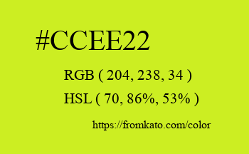 Color: #ccee22