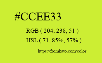 Color: #ccee33