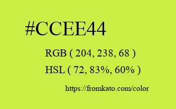 Color: #ccee44