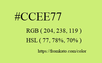Color: #ccee77