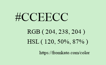 Color: #cceecc
