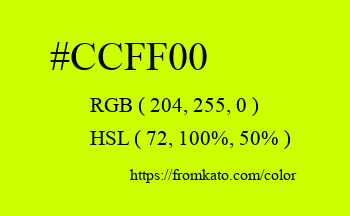 Color: #ccff00
