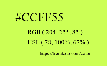 Color: #ccff55