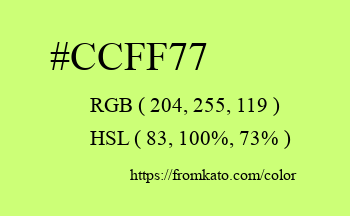 Color: #ccff77
