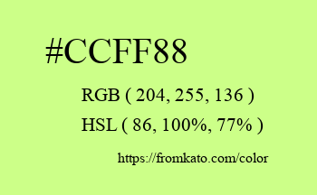 Color: #ccff88