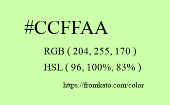 Color: #ccffaa