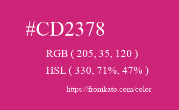 Color: #cd2378