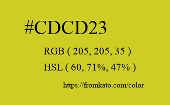 Color: #cdcd23