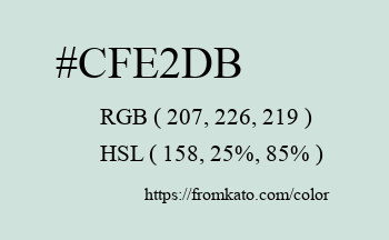 Color: #cfe2db