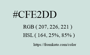Color: #cfe2dd