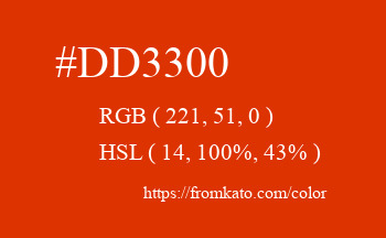 Color: #dd3300