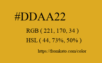 Color: #ddaa22