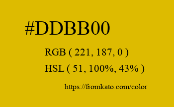 Color: #ddbb00