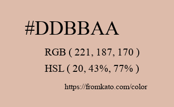 Color: #ddbbaa