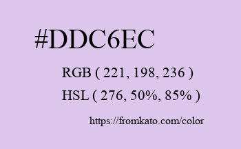 Color: #ddc6ec