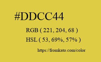 Color: #ddcc44