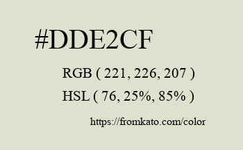 Color: #dde2cf