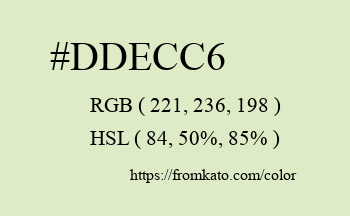 Color: #ddecc6