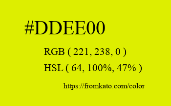Color: #ddee00