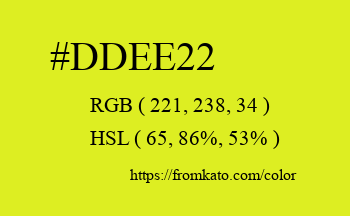 Color: #ddee22