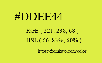 Color: #ddee44