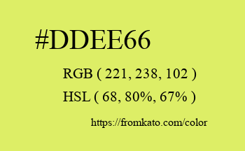 Color: #ddee66