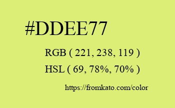 Color: #ddee77