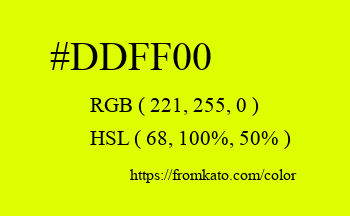 Color: #ddff00
